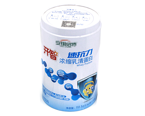 厂家直销圆柱形乳清蛋白铁罐
